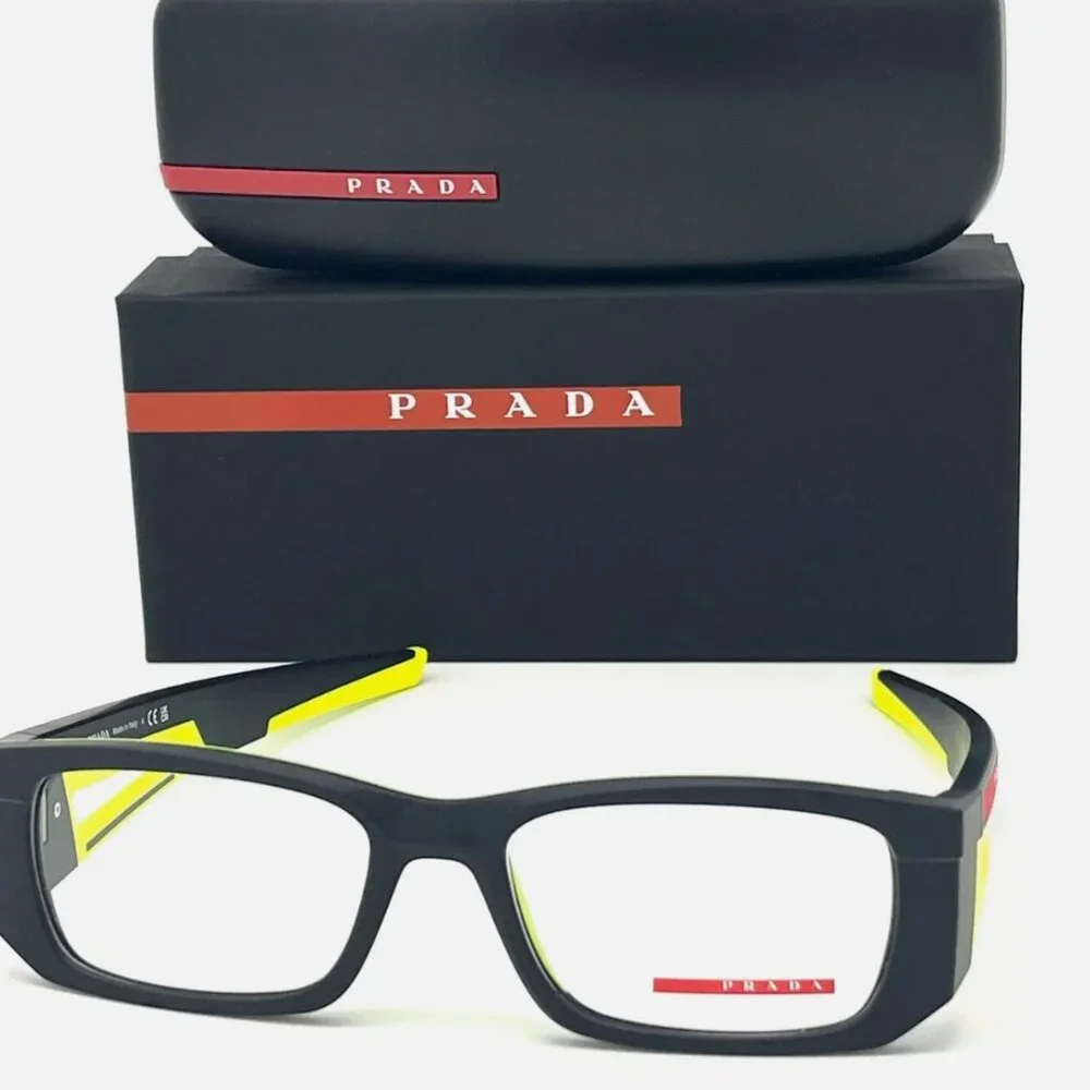 NEW Prada Matte Yellow Black Eyeglasses
